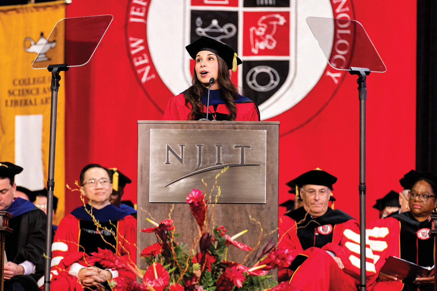 Grazia Gangitano speaks at Dr. Lim’s inauguration event in 2023.