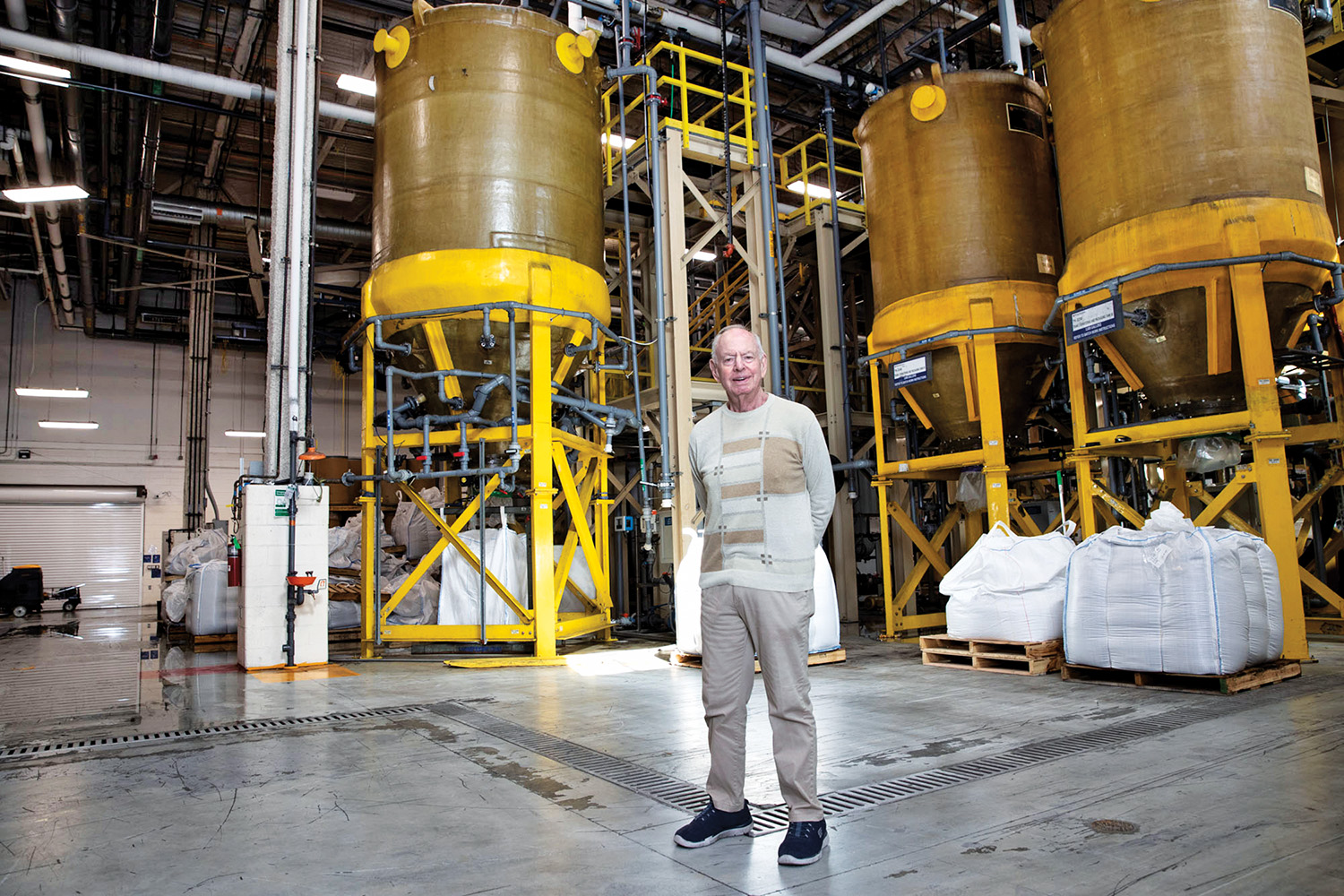 Michael Gottlieb NJIT Class of 1963 at his company ResinTech's Camden New Jersey production plant