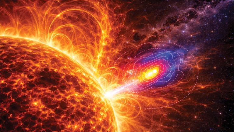 Close up detail of a gamma ray