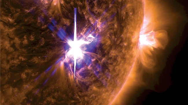 white light solar flare