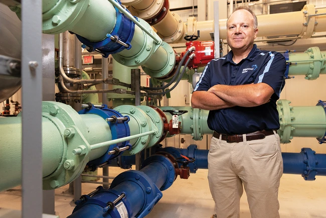 RIchard Calbi in the water treatment plant